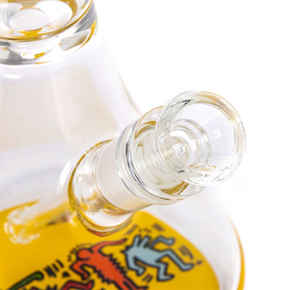 Yellow Glass Bong by Keith Haring